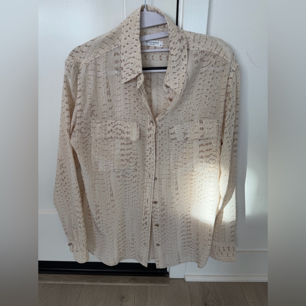 Equipment silk blouse; worn 3x